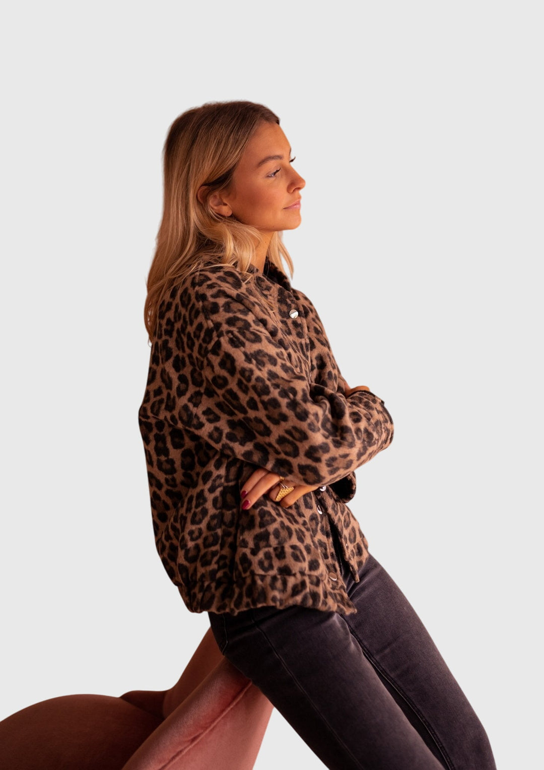 Elodie | Giacca elegante con stampa leopardata