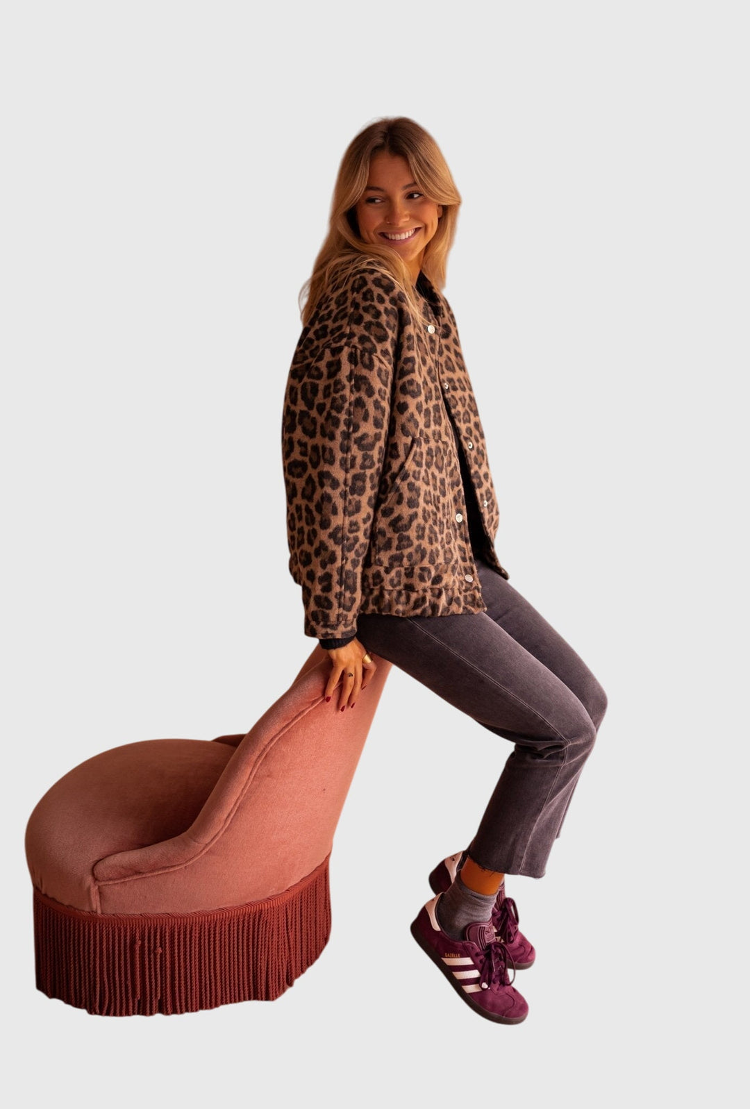 Elodie | Giacca elegante con stampa leopardata