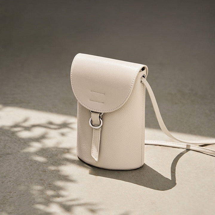 Borsa Mini Crossbody per Telefono in Vera Pelle